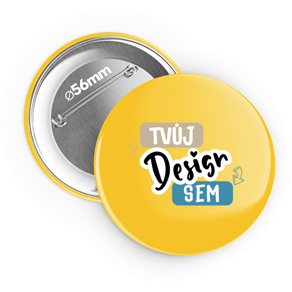 Odznak s Vlastním Potiskem 56 mm | Vyrob Odznak na puppynator.cz