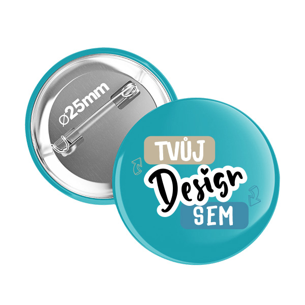 Odznak s Potiskem 25 mm - Vyrob Odznak na puppynator.cz