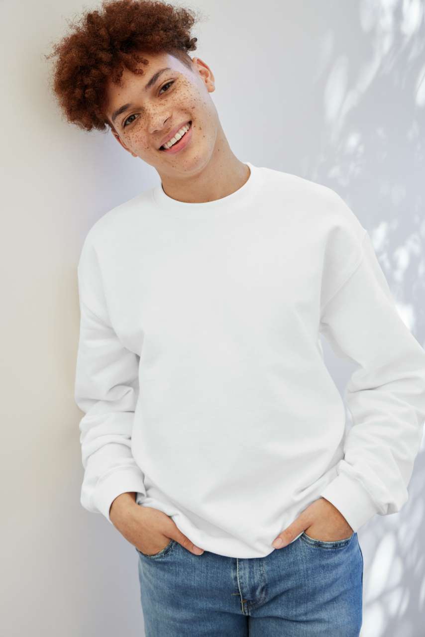 Mikina Gildan s kulatým výstřihem a tvým potiskem