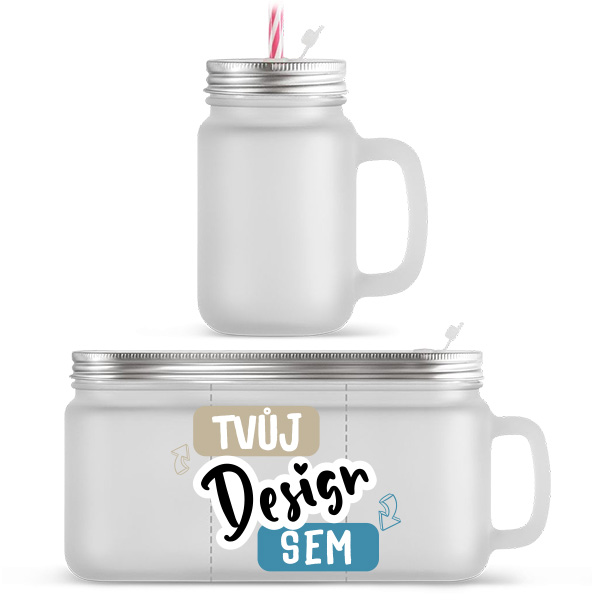 Matná Sklenice s Ouškem s vlastním potiskem na puppynator.cz